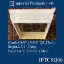 IPTCTBSQ06-POL Tuscan Square Cap and Base Inside 5-1/2" per set