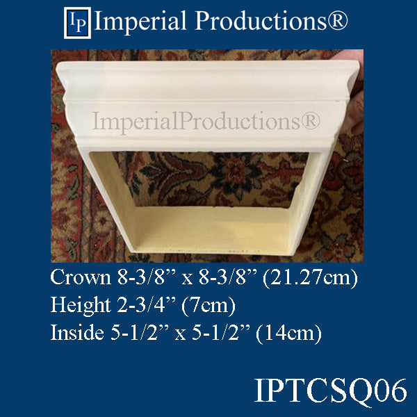IPTCSQ06-POL Tuscan Square Capital 8-3/8" x 8-3/8" Inside 5-1/2" Pack of 2