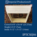 IPTCSQ06-POL Tuscan Square Capital 8-3/8" x 8-3/8" Inside 5-1/2" Pack of 2