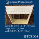 IPTCSQ08-POL Tuscan Square Capital 10-1/8" x 10-1/8" Inside 7-1/2" Pack of 2