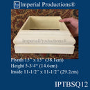 IPTCTBSQ12-POL Tuscan Square Cap and Base Inside 11-1/2" per set