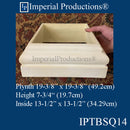 IPTCTBSQ14-POL Tuscan Square Cap and Base Inside 13-1/2" per set