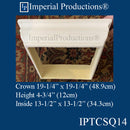IPTCTBSQ14-POL Tuscan Square Cap and Base Inside 13-1/2" per set