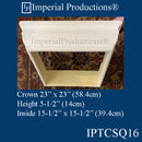 IPTCSQ16-POL Tuscan Square Capital 23" x 23" Inside 15-1/2" Pack of 2