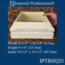 IPTCTBSQ20-POL Tuscan Square Cap and Base Inside 19-1/2" per set