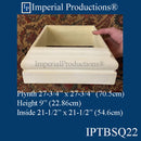 IPTCTBSQ22-POL Tuscan Square Cap and Base Inside 21-1/2" per set
