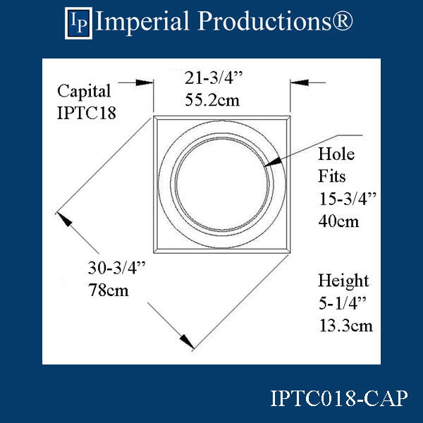 IPTC018-CAP-POL Tuscan Capital Hole 15-7/8" (40.3cm) Print Brochure to Order US$128.30 EA (Copy)