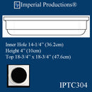IPTC304-POL Doric Capital, Composite Hole 14-1/4", Pack of 2