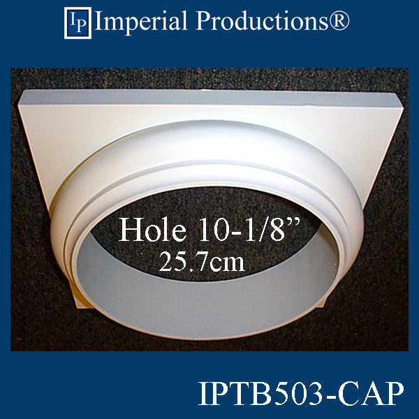 IPTB503-CAP-POL-PK2 Tuscan Capital Hole 10-1/8", Size 13" x 13" x 3-1/4", ArchPolymer Pack of 2