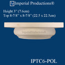IPTC6-EPOL-PK2 Tuscan Capital Fits 6" Pack of 2
