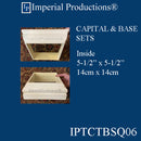 IPTCTBSQ06-POL Tuscan Square Cap and Base Inside 5-1/2" per set