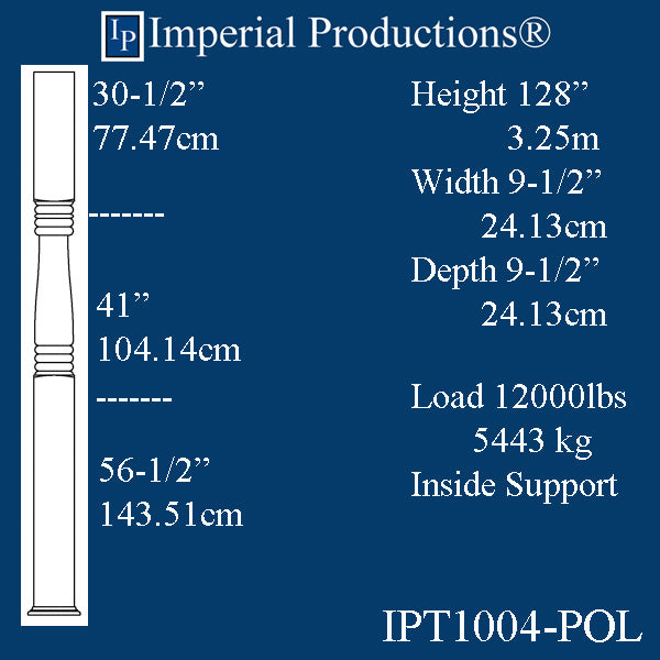 IPTP1004-POL Load Bearing Porch Posts ArchPolymer, Print Brochure to Order $1302.83