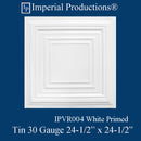 IPVR004-T1-N-F2-20PK Tin Ceiling White Primed Panel Pack of 20, Custom Order