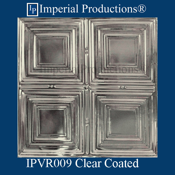 IPVR009-T1-N-F1-PK20 Real Tin Ceiling Nail Up Panel Clear Coated Pack of 20, Custom Order