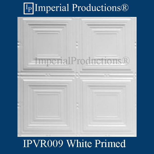 IPVR009-T1-N-F2-PK20 Real Tin Ceiling Nail Up Panel White Primed Pack of 20, Custom Order
