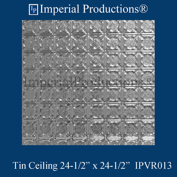 IPVR013-T1-N-F1-PK20 Real Tin Ceiling Nail up Panel Clear Coated Pack of 20 - Custom Order