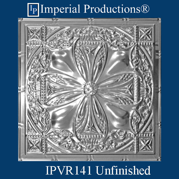 IPVR141-T1-N-F0-PK20 Real Tin Ceiling Nail up Panel Unfinished Pack of 20 - Custom Order