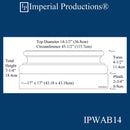 IPWAB14-WOK Attic Base Top Flat 14-1/2", White Oak, Each