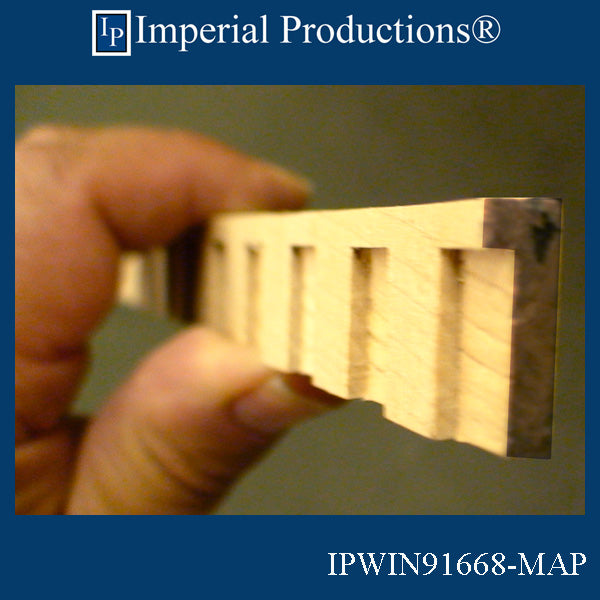 IPWIN91668-MAP Dentil Panel Mold Maple 3/4" x 3/8" x 8 Feet, each