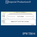 IPWTB04-WPN Tuscan Base Top Flat 4-1/4", White Pine, Each