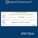 IPWTB06-WPN Tuscan Base Top Flat 6-1/4", White Pine, Each