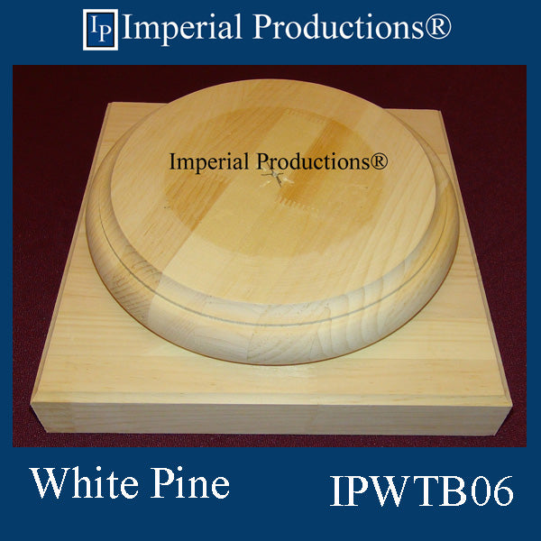 IPWTB06-WOK Tuscan Base Top Flat 6-1/4", White Oak, Each