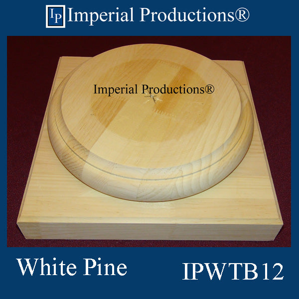 IPWTB12-WOK Tuscan Base Top Flat 12-1/4", White Oak, Each