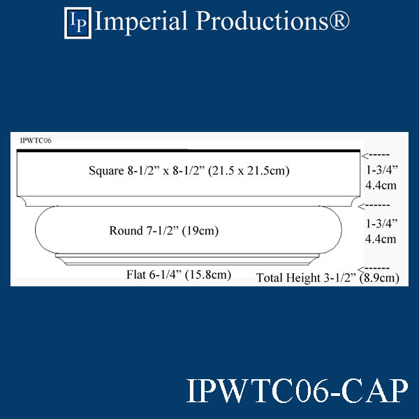 IPWTC06-CAP-WOK-PK2 Tuscan Capital Flat 6-1/4" White Oak Pack of 2, add to cart for shipping or Free Depot Pickup