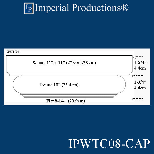 IPWTC08-CAP-WPN-PK2 Tuscan Capital Flat 8-1/4" White Pine Pack of 2, add to cart for shipping or Free Depot Pickup