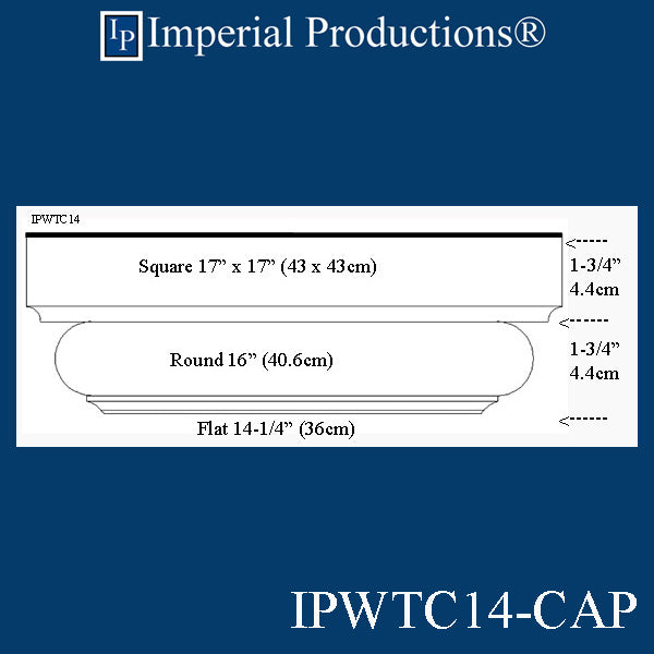IPWTC14-CAP-WPN-PK2 Tuscan Capital Flat 14-1/4" White Pine Pack of 2, add to cart for shipping or Free Depot Pick up