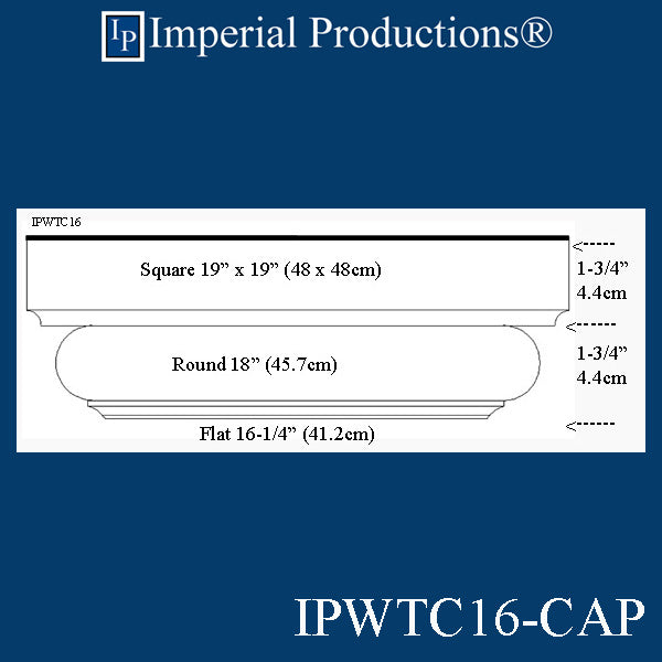 IPWTC16-CAP-WOK-PK2 Tuscan Capital Flat 16-1/4" White Oak Pack of 2, add to cart for shipping or Free Depot Pick up