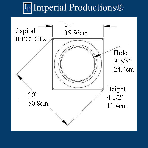 IPPCTC12-POL-PK2 Doric Capital, Polymer Composite Hole 9-3/4", Pack of 2