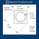 IPPCTC08-POL Doric Capital, Polymer Composite Hole 6-1/4", SOLD EACH