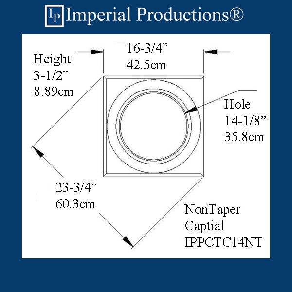 IPPCTC14NT-POL Doric Capital, Composite Hole 14-1/8", Each