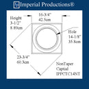 IPPCTC14NT-POL Doric Capital, Composite Hole 14-1/8", Each