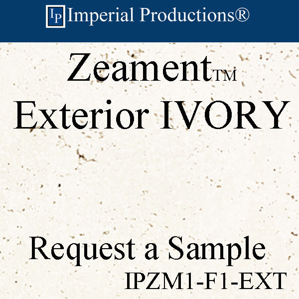 Zeament Finish IVORY Exterior Series 1 Sample # IPZM1-F1-EXT