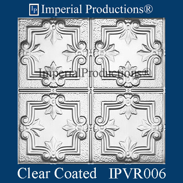 IPVR006-T1-N-F1-PK20 Real Tin Nail up Clear Coated Ceiling Panels Pack of 20