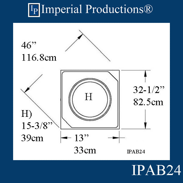 IPAB24-APOL-PK4 Attic Base Hole 23-5/8" ArchPolymer pack of 4