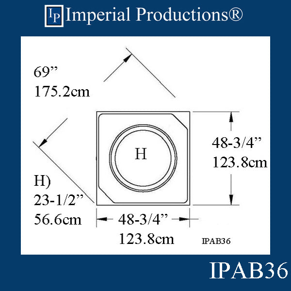 IPAB36-FG-PK4 Attic Base Hole 36" Fiberglass pack of 4