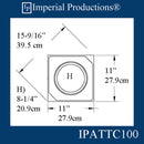 IPATTC100-POL-PK2 Attic Base Hollow 8-1/4" pack of 2, Custom Order