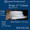 IPATTC102 wraps 12" column