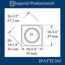 IPATTC103-POL-PK2 Attic Base Hole 14-1/4" pack of 2 - Custom Order