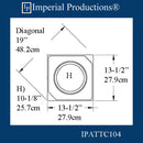 IPATTC104-POL-PK2 Attic Base Hollow 16-1/4" pack of 2 - Custom Order
