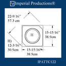 IPATTC122-POL-PK2 Attic Base Hollow 12-3/16" pack of 2