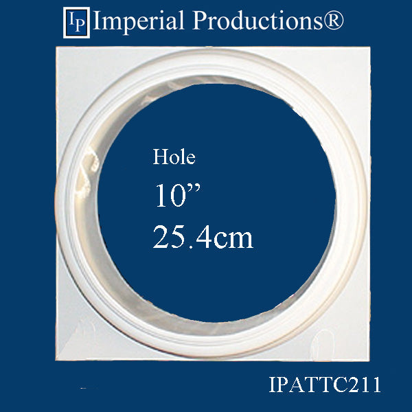 IPATTC211-GRG-PK2 Attic Base Hole 12-1/4" GRG-NeoPlaster pack of 2