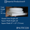 IPATTC220-GRG-PK2 Attic Base Hole 20" GRG-NeoPlaster pack of 2