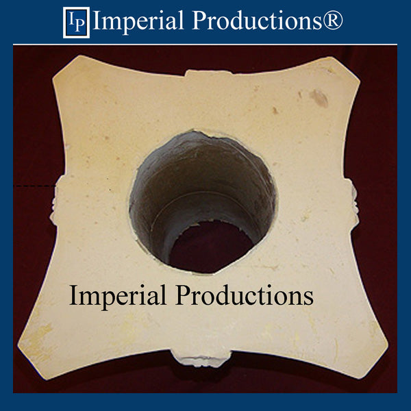 IPCPROC500-POL Roman Corinthian Capital Bottom Bell Circle 9", Hole 6-3/8" ArchPolymer