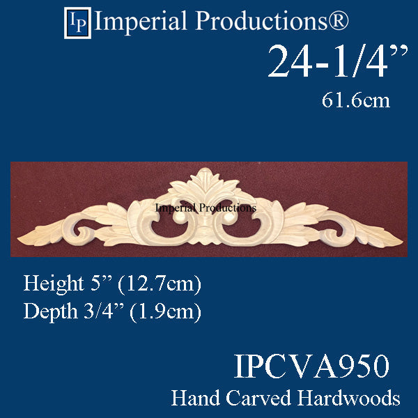 IPCVA950-HMAP Applique Center Hard Maple 24-1/4" Each