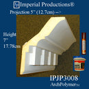IPJP3008-POL-PK6 Federal Dentil Crown 7" Height Pack of 8