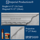 IPJP3009-POL 6 Pack Art Nouveau Crown 6-1/2" High ArchPolymer (sale US$16.97/Ft)